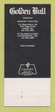 Matchbook Cover - Golden Bull Restaurant Gaithersburg MD WORN 30 Strk SAMPLE