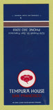 Matchbook Cover - Tempura House San Francisco CA 30 Strk SAMPLE