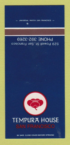 Matchbook Cover - Tempura House San Francisco CA 30 Strk SAMPLE