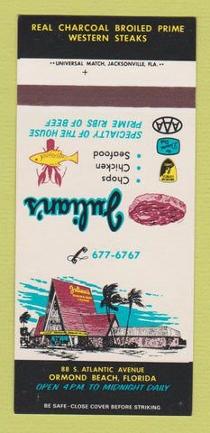 Matchbook Cover - Julian's Restaurant Ormond Beach FL 30 Strk SAMPLE