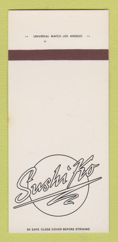 Matchbook Cover - Sushi Ko Restaurant Bel Air CA 30 Strk SAMPLE
