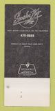 Matchbook Cover - Sushi Ko Restaurant Bel Air CA 30 Strk SAMPLE