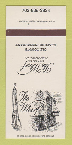 Matchbook Cover - The Wharf Alexandria VA restaurant 30 Strk SAMPLE