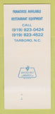 Matchbook Cover - Abrams BBQ Tarboro NC 30 Strk SAMPLE