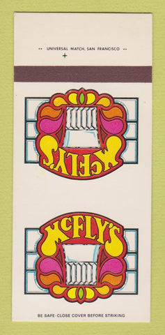 Matchbook Cover - McFly's Carmel Monterey Santa Barbara CA 30 Strk SAMPLE