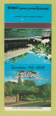 Matchbook Cover - Willows Restaurant Honolulu Hawaii 30 Strk SAMPLE