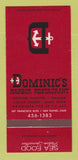 Matchbook Cover - Dominic's Harbor Restaurant San Rafael CA 30 Strk SAMPLE
