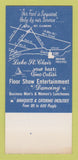 Matchbook Cover - Gino's Surf Restaurant Mount Clemens MI 30 Strk SAMPLE