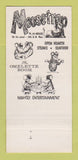 Matchbook Cover - Mousetrap Omelette Room Charlottesville VA 30 Strk SAMPLE