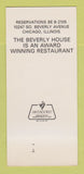 Matchbook Cover - Beverly House Chicago IL 30 Strk SAMPLE