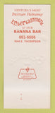 Matchbook Cover - Banana's Supper Pub Ventura CA 30 Strk SAMPLE