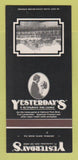 Matchbook Cover - Yesterday's Restaurant Fort Lauderdale FL 30 Strk SAMPLE