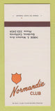 Matchbook Cover - Normandie Club Gardena CA 30 Strk SAMPLE