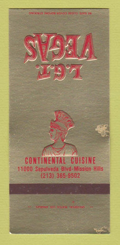 Matchbook Cover - LGT Vegas Restaurant Mission Hills CA WORN 30 Strk SAMPLE