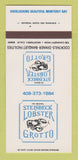 Matchbook Cover - Steinbeck Lobster Grotto Monterey CA 30 Strk SAMPLE