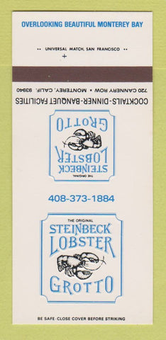 Matchbook Cover - Steinbeck Lobster Grotto Monterey CA 30 Strk SAMPLE