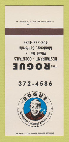 Matchbook Cover - The Rogue Restaurant Monterey CA 30 Strk SAMPLE