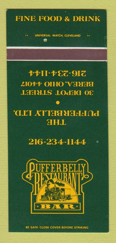 Matchbook Cover - Pufferbelly Ltd Restaurant Berea OH 30 Strk SAMPLE