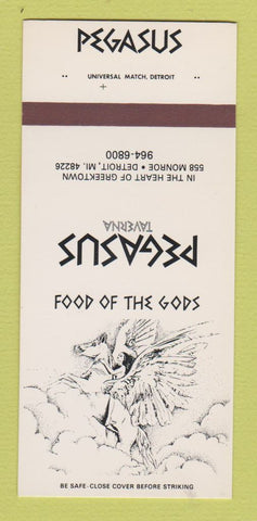 Matchbook Cover - Pegasus Taverna Detroit MI 30 Strk SAMPLE