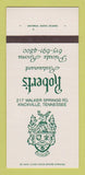 Matchbook Cover - Robert's Restaurant Knoxville TN WEAR 30 Strk SAMPLE