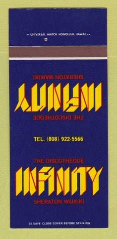 Matchbook Cover - Infinity Disco Sheraton Hotel Waikiki Hawaii 30 Strk SAMPLE