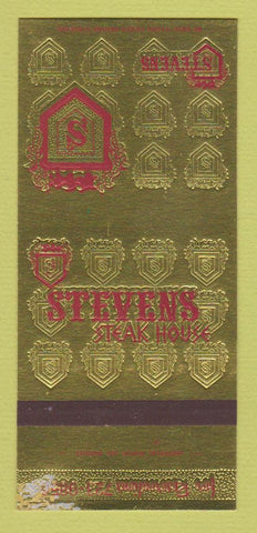 Matchbook Cover - Stevens Steak House Commerce CA WORN 30 Strk SAMPLE