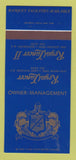Matchbook Cover Royal Lancer Restaurant Lake Success Woodbury NY 30 Strk SAMPLE