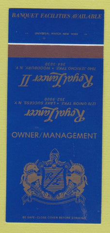 Matchbook Cover Royal Lancer Restaurant Lake Success Woodbury NY 30 Strk SAMPLE