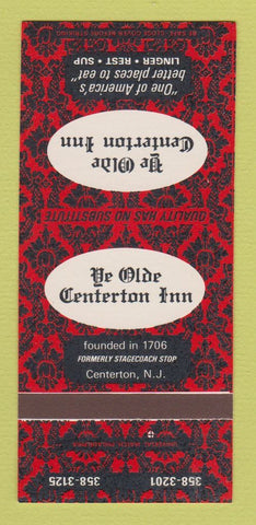 Matchbook Cover - Ye Olde Centerton Inn NJ 30 Strk SAMPLE