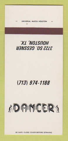 Matchbook Cover - Dancer Houston TX 30 Strk SAMPLE