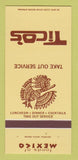 Matchbook Cover Tico's Mexican Restaurant Boulder Denver Colorado 30 Strk SAMPLE