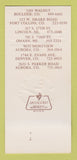 Matchbook Cover Tico's Mexican Restaurant Boulder Denver Colorado 30 Strk SAMPLE