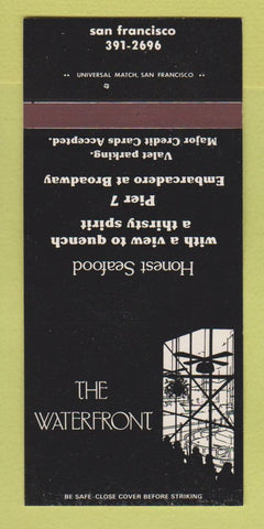 Matchbook Cover - The Waterfront Restaurant San Francisco CA 30 Strk SAMPLE
