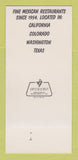 Matchbook Cover - El Torito Mexican Restaurants CHAIN CA WA TX 30 Strk SAMPLE