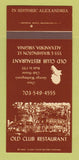 Matchbook Cover - Old Club Restaurant Alexandria VA 30 Strk SAMPLE