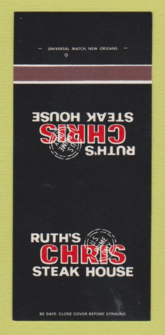 Matchbook Cover - Ruth's Chris Steak House New Orleans Houston 30 Strk SAMPLE