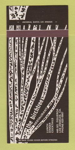 Matchbook Cover - The Birchtree Restaurant Los Angeles CA 30 Strk SAMPLE