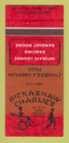 Matchbook Cover - Rickashaw Charlie's Restaurant Portland OR 30 Strk SAMPLE