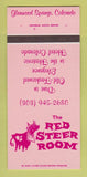 Matchbook Cover - Red Steer Room Glenwood Springs Colorado WORN 30 Strk SAMPLE