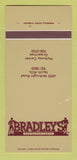 Matchbook Cover - Bardley's Restaurant Pittsburgh? PW WEAR 30 Strk SAMPLE