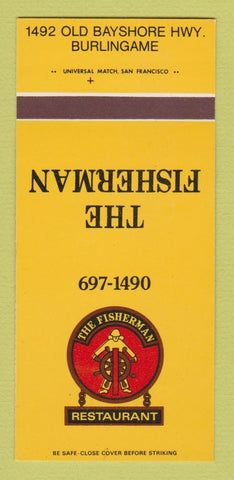 Matchbook Cover - The Fisherman Restaurant Burlingame CA 30 Strk SAMPLE