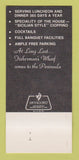 Matchbook Cover - The Fisherman Restaurant Burlingame CA 30 Strk SAMPLE