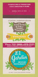 Matchbook Cover - El Jardin Mexican Restaurants Las Vegas NV 30 Strk SAMPLE