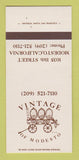 Matchbook Cover - Vintage Restaurant Modesto CA 30 Strk SAMPLE
