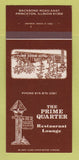 Matchbook Cover - Prime Quarter Restaurant Princeton IL 30 Strk SAMPLE