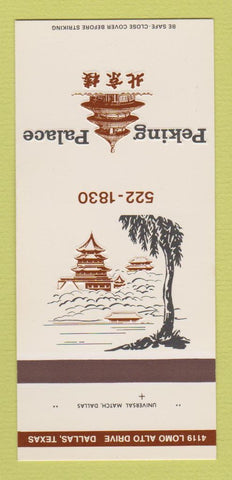 Matchbook Cover - Perking Palace Dallas TX Chinese Restaurant 30 Strk SAMPLE