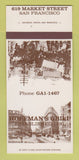 Matchbook Cover - Hoffman's Grill San Francisco CA 30 Strk SAMPLE