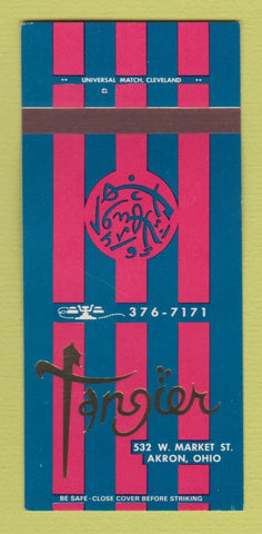 Matchbook Cover - Tangier Restaurant Akron OH WEAR 30 Strk SAMPLE