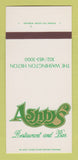 Matchbook Cover - Ashby's Washington Hilton Hotel DC? 30 Strk SAMPLE