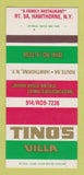 Matchbook Cover - Tino's Villa Italian Hawthorne NY 30 Strk SAMPLE